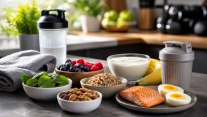 Featured image for best foods for muscle recovery after workouts with healthy food and wellness context